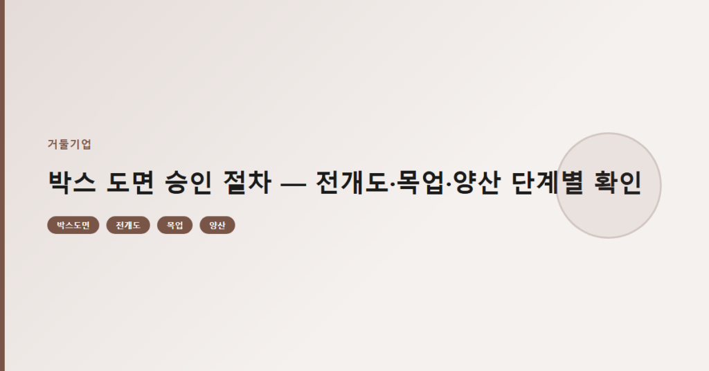 박스 도면 승인 절차 — 전개도·목업·양산 단계별 확인